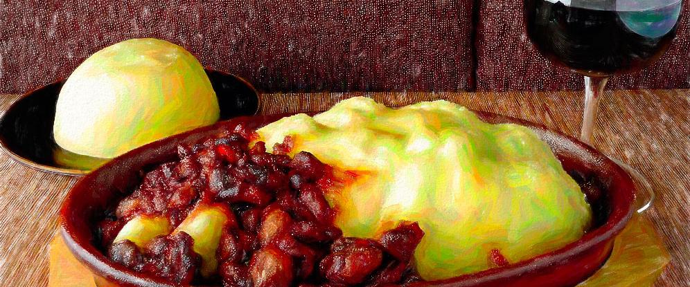 Escondidinho de Carne de Sol e Vinho